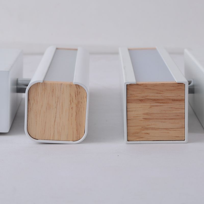 New Modern Wood Wall Lighting Fixture Adjustable Linear Wall Mount Lamp for Living Room