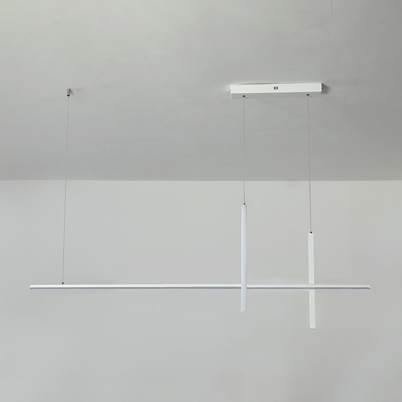 Simple Style Adjustable Length Hanging Lamp 3-Light Island Light Fixture for Kitchen