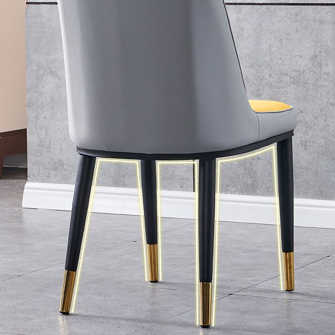 Silla sin brazos de comedor de metal Glam Parsons, silla individual para restaurante