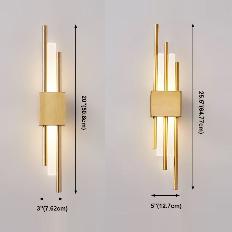 Estilo posmoderno Tombra única Diconteo de pared de cobre 2 Luces de luz para sala de estar