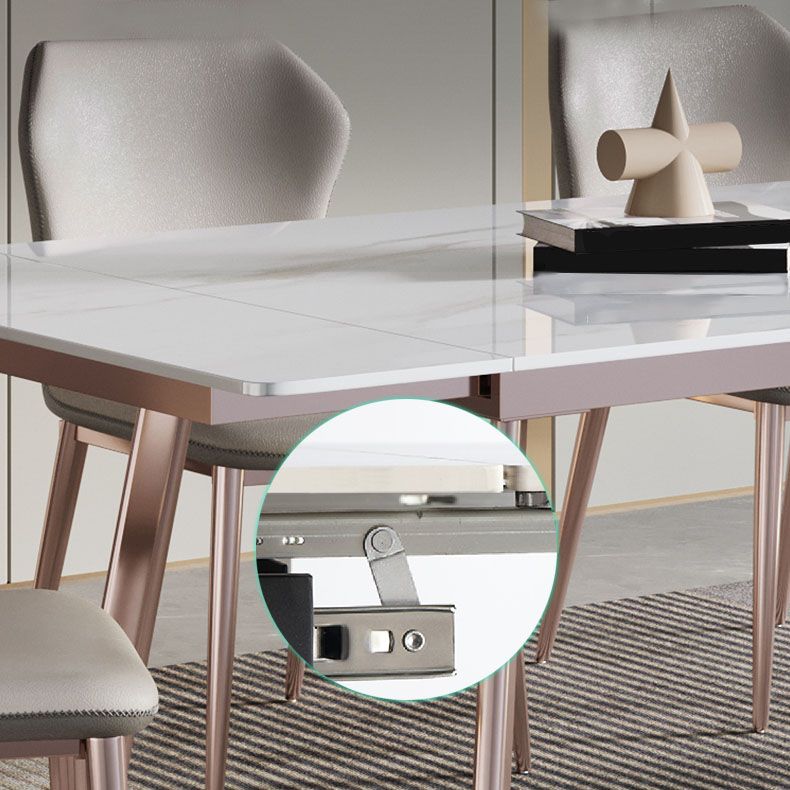 Extendable 1/4/5/7 Pieces Dining Set Sintered Stone Dining Table Set with Chairs