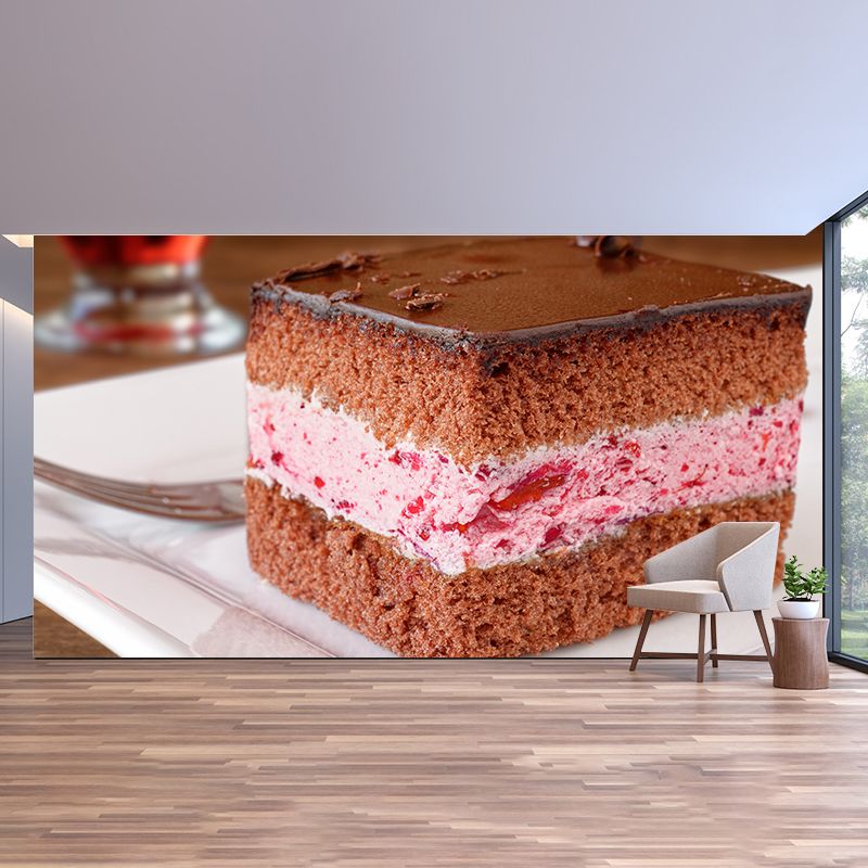 Fruit Cake Mural Wallpaper for Cake Shop Waterproof Wall Decor, Made to Measure