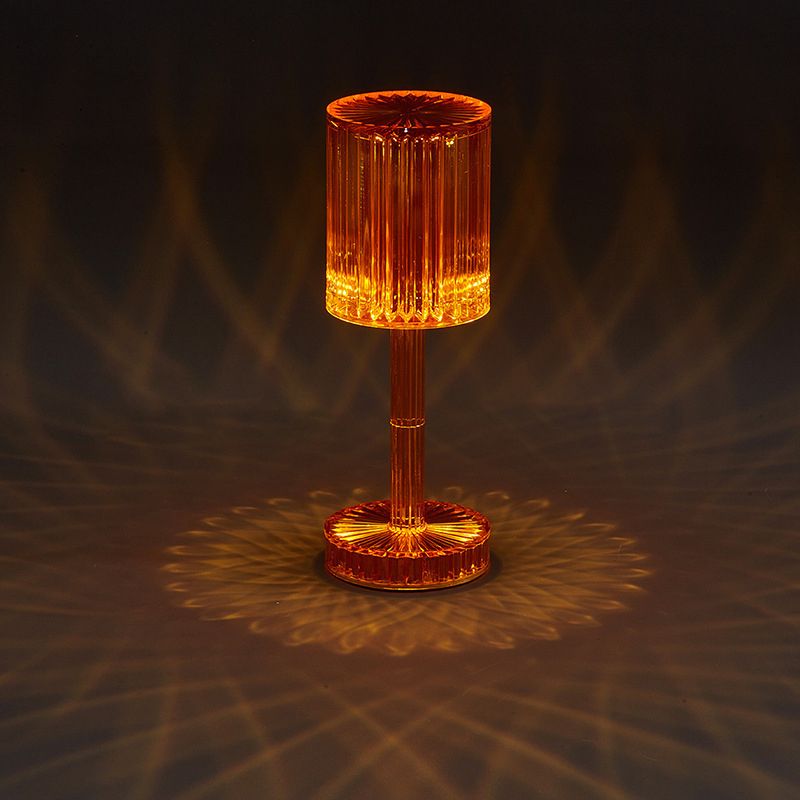 Lampes de table de nuit géométrique en verre de style moderne.