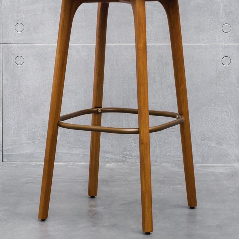 Industrial Style Armless Barstool Leather 30-inch Seat Height Counter Stools