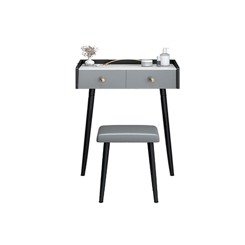 Modern 28.9 " Height 1- Drawer Slate Top Table Makeup Vanity