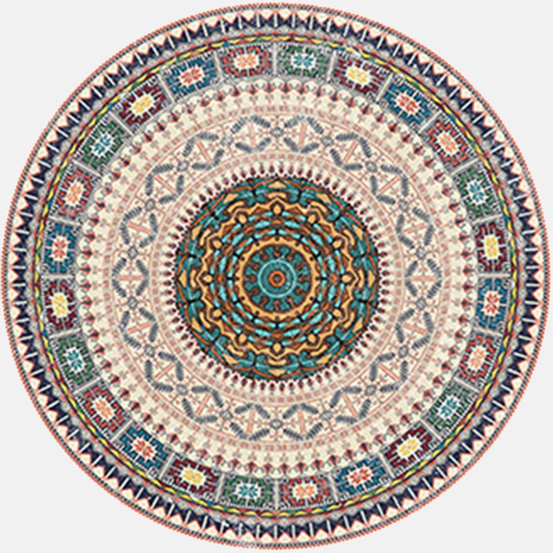 Ausgefallener Marokko -Gebiet Teppich Beige Stammesmuster Teppich Färbung resistenter Innenteppich für Wohnkultur