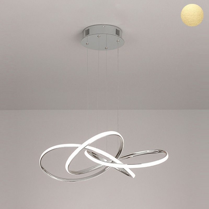 Luces de techo colgantes de metal modernas Candelera colgante lineal para sala de estar