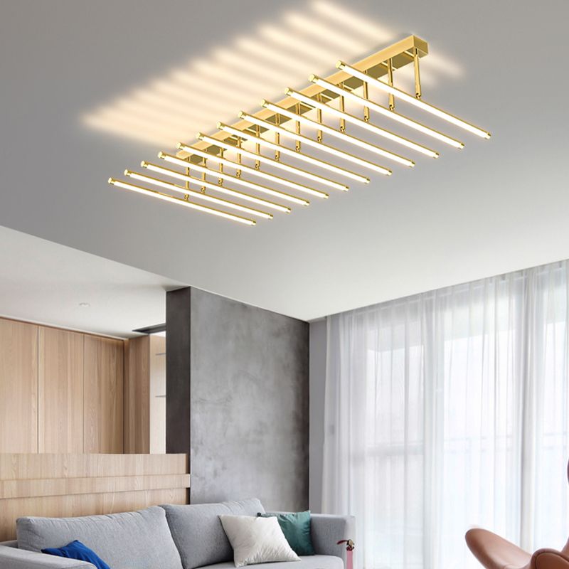 Luz de techo lineal nórdico Luz de montaje de aluminio de aluminio de aluminio para sala de estar