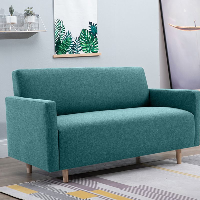 Modernistic Standard Sofa Pillows Square Arm 2 Seater Living Room Settee