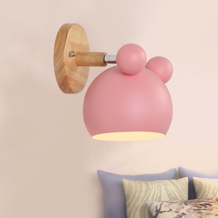 Nordische moderne einfache Kinder Stil Panda Makkaron Schlafzimmer Wandlampe