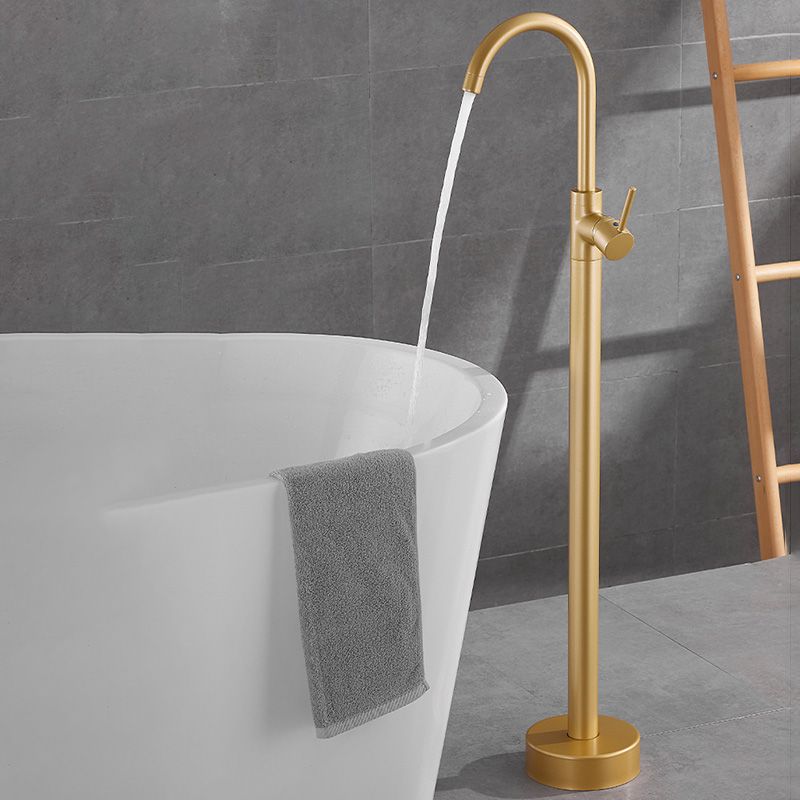 Modern 1-Handle Freestanding Faucet Floor Mounted Freestanding Bathtub Faucet
