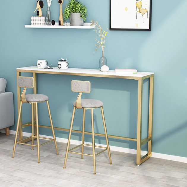 Glam 1/2/3 Pieces Sintered Stone Bar Table Set Fixed Table Counter Set for Home Use