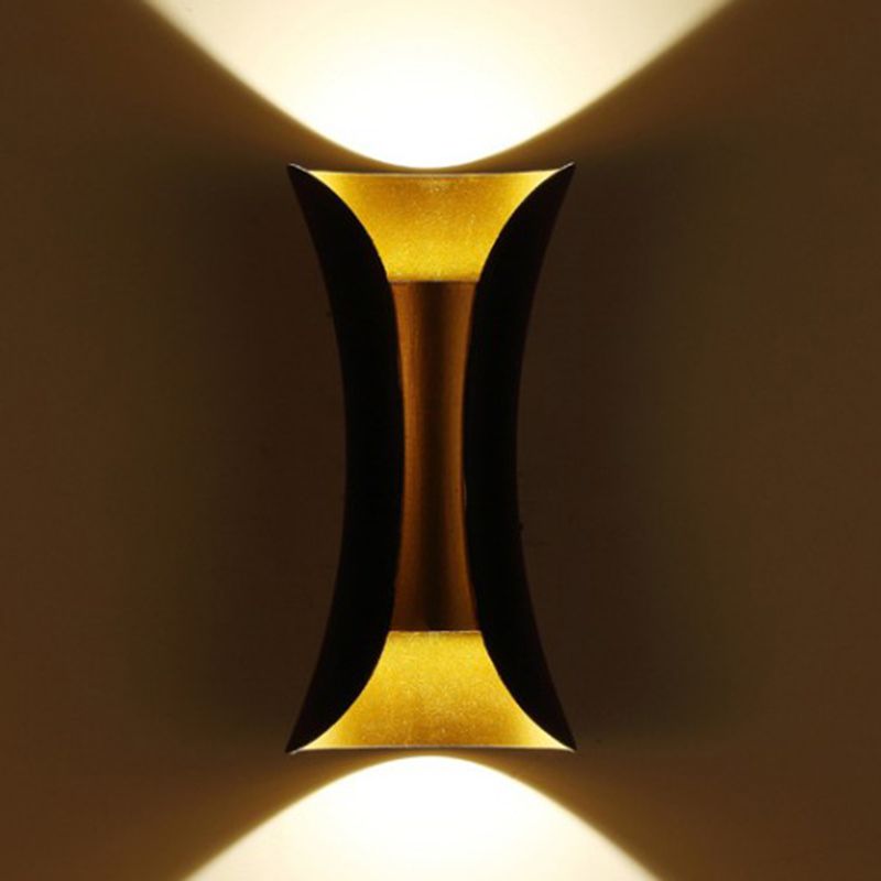 Éclairage d'applications mural incurvé métal