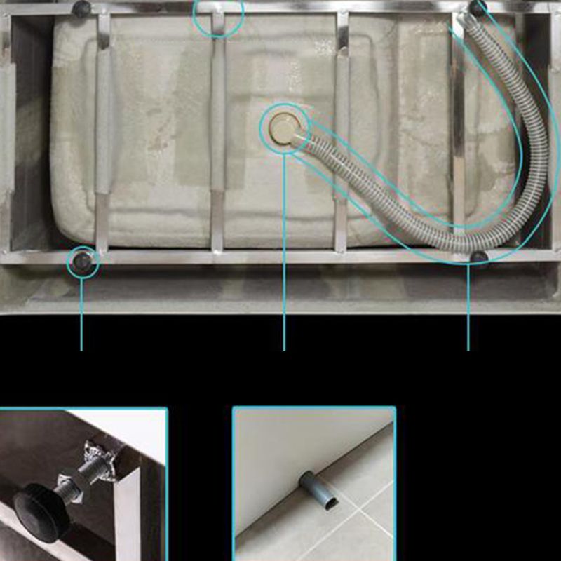 Soaking Acrylic Bathtub Antique Finish Back to Wall Bath Tub