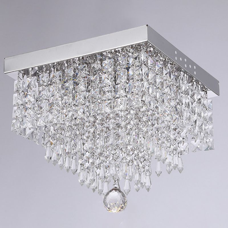 Roestvrijstalen witte LED-plafondlamp in moderne, beknopte stijl Kristallen inbouwmontage voor gang