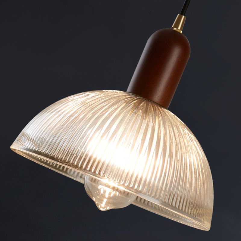 Japaner Stil hängend hängendes, geripptes Glas Einer heller Anhängerlampe für Schlafzimmer