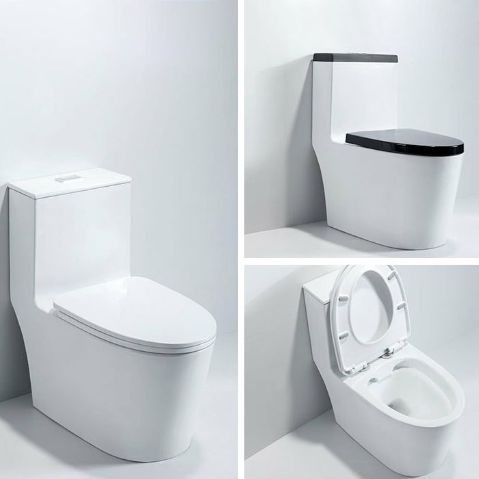 Modern Ceramic Toilet Bowl One Piece Flush Toilet with Toilet Seat