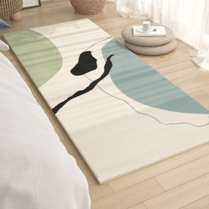 Alfombra moderna de color rosa claro alfombra de área de color poliéster poliéster alfombra lavable para sala de estar