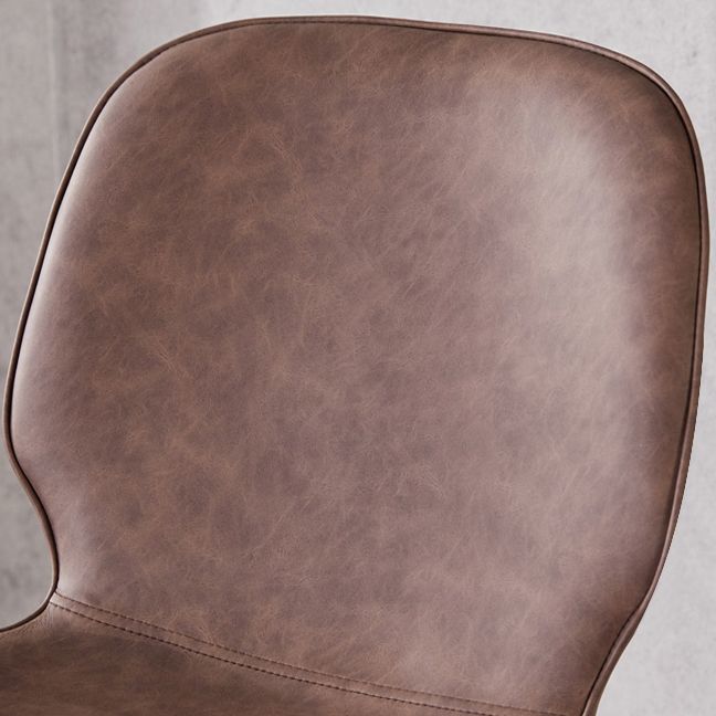 Modern Low Back Bar-stool PU Leather Bar Stool with Metal Legs