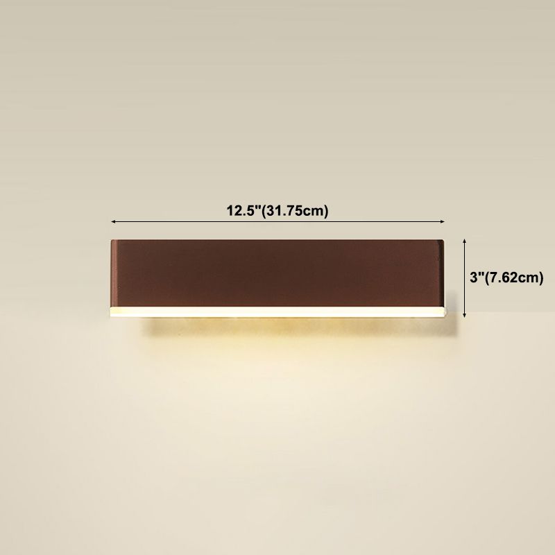 Modern Style Rectangle Shape Wall Sconce Metal 1 Light Wall Lighting for Bedroom