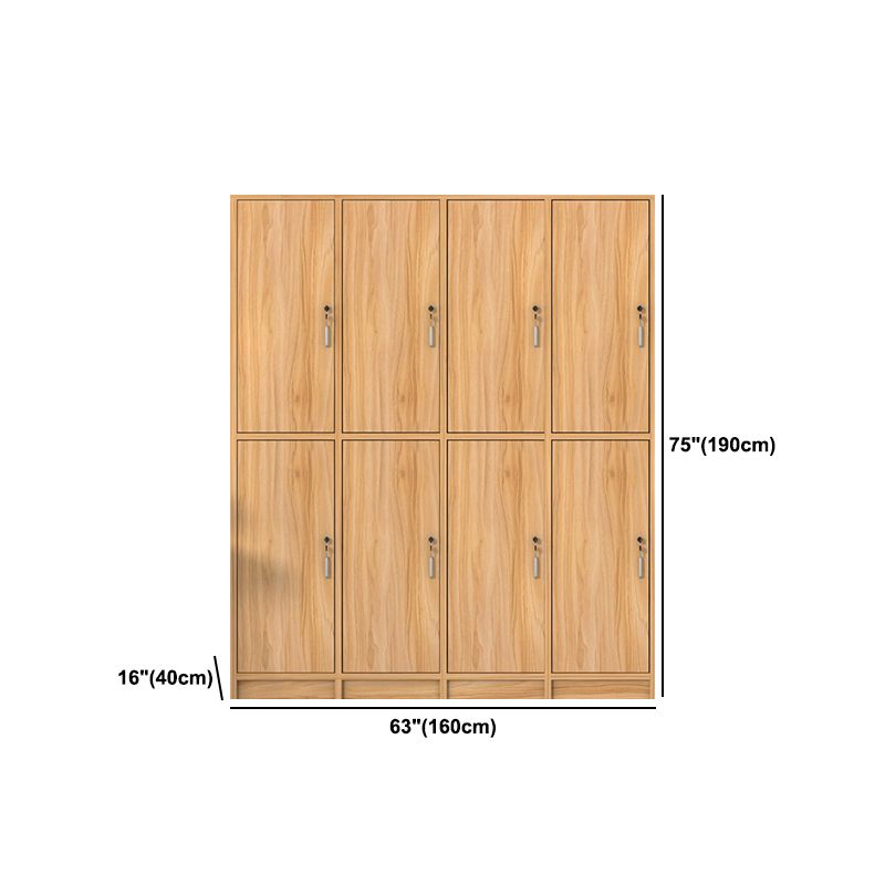 Light Wood Finish Contemporary Storage Cabinet Engineered Wood Indoor Cabinet