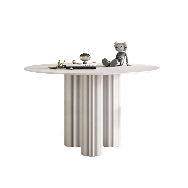 Round Dining Table Stone Top Dining Table with MDF Base for Dining Room