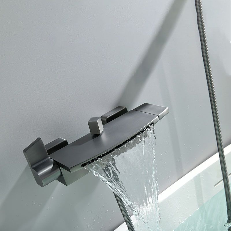 Modern Bathtub Faucet Handheld Shower Head Wall-mounted Waterfall Faucet