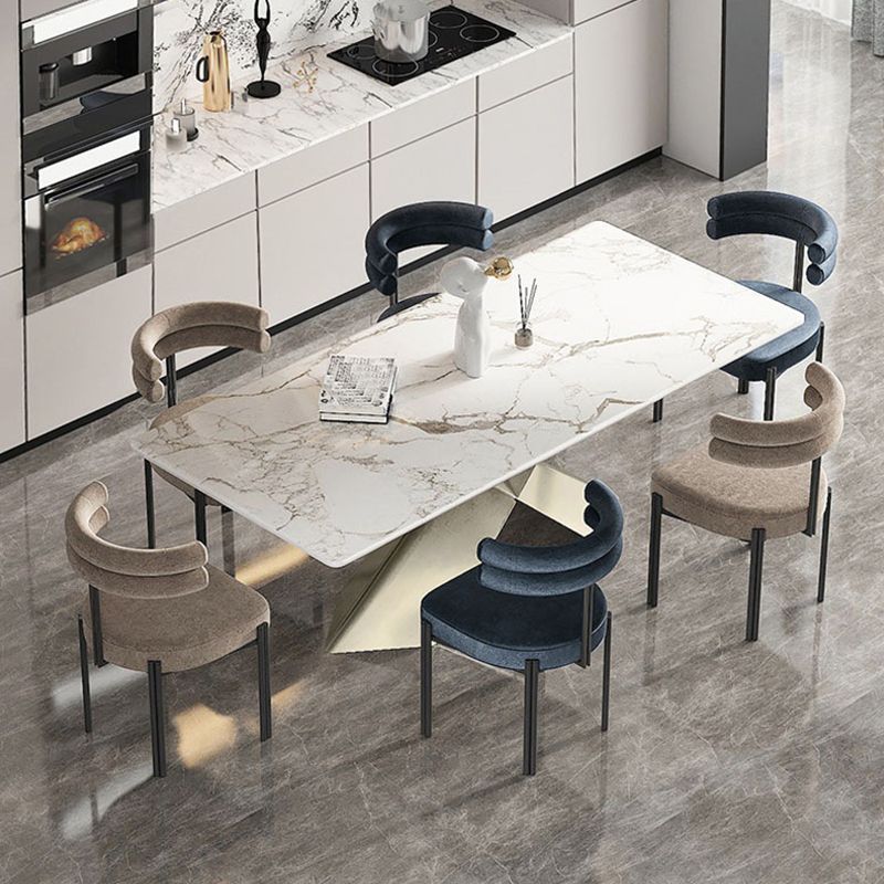 Contemporary Kitchen Dining Chairs Upholstered Side Chairs with Black Legs