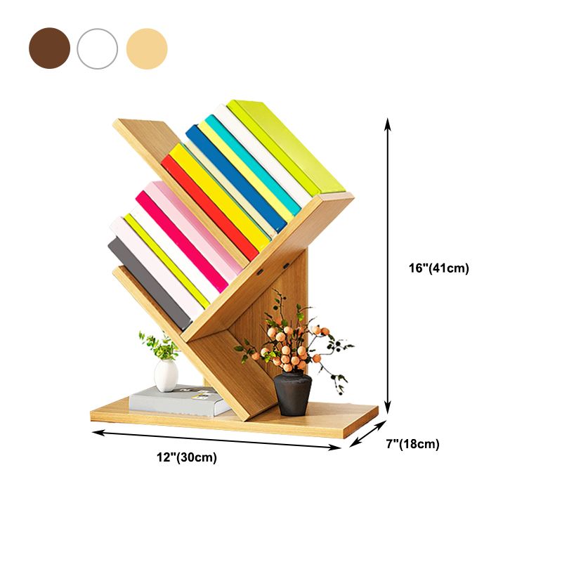 Contemporary Living Room Etagere Shelf Manufactured Wood Bookshelf