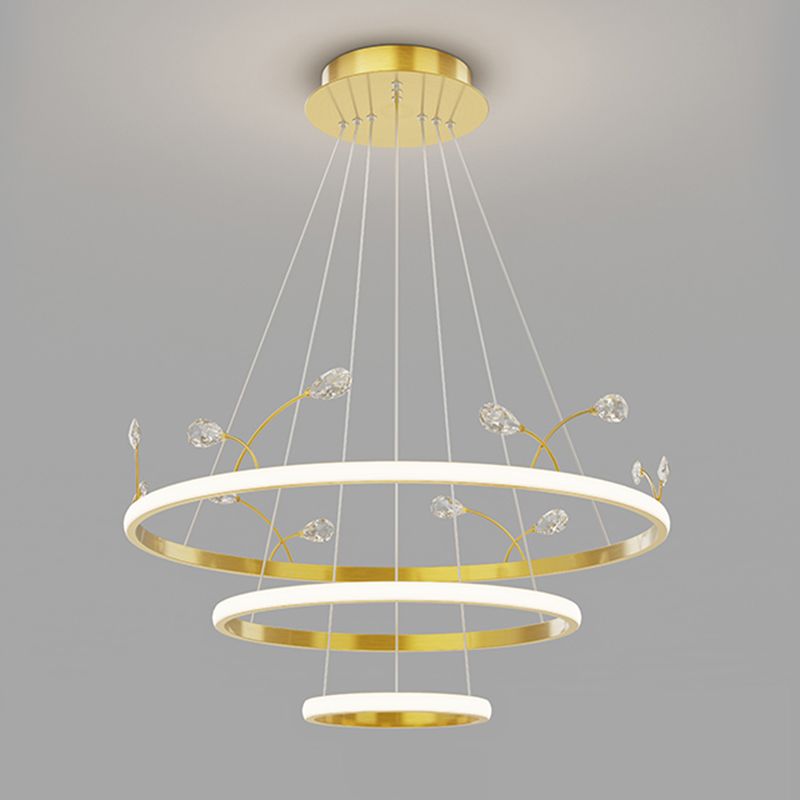 Gold Iron Hanging Pendant Lights Contemporary Hanging Lamps for Dining Room