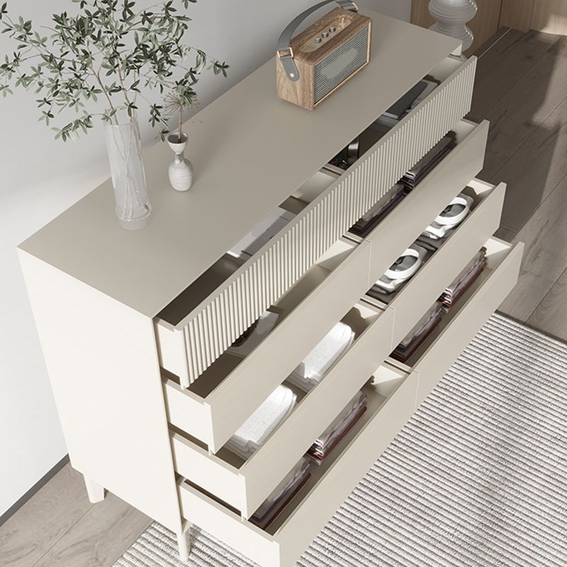 Contemporary Horizontal Double Dresser Wood Storage Dresser for Home