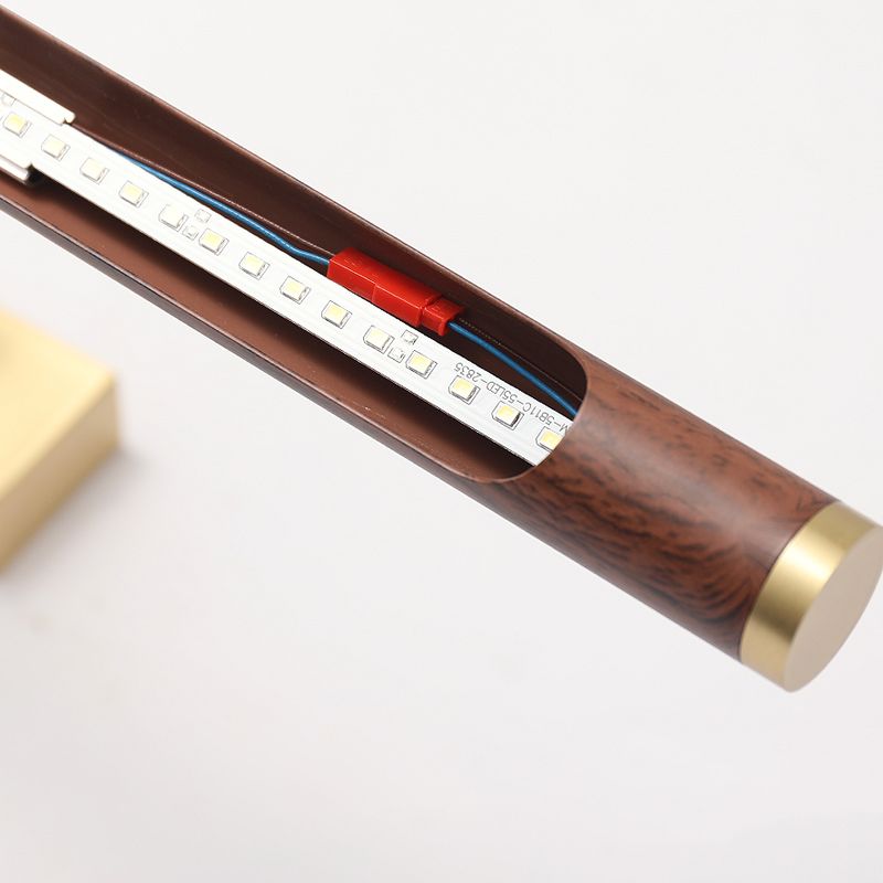 Mount mural linéaire moderne LAMPE MUR MUR-LUMIÈRE DE BOIS 1 LIGHT pour la salle de bain