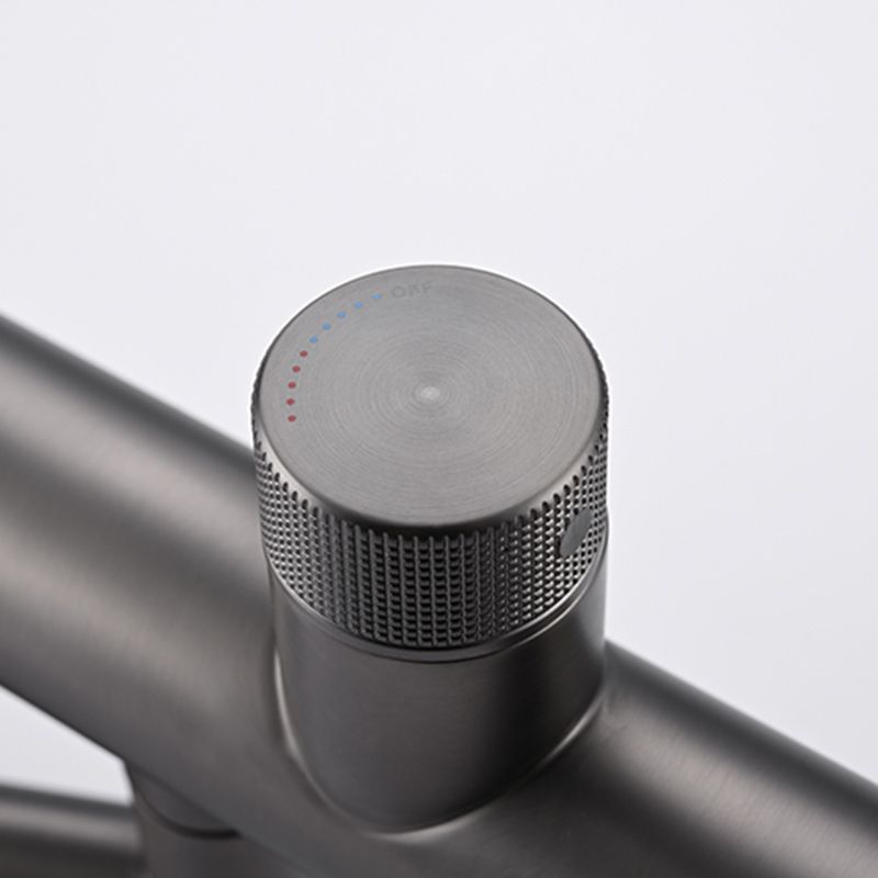 Modern Bathroom Vessel Faucet Swivel Spout Digital Display High-Arc Vessel Faucet