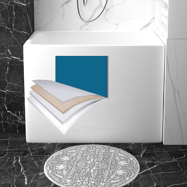 Modern Rectangle Acrylic Bathtub Freestanding Bathtub with Drain Bath Tub(without Plank)