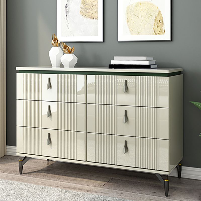 Contemporary Wooden Chest Bedroom Vertical Storage Chest with Drawers