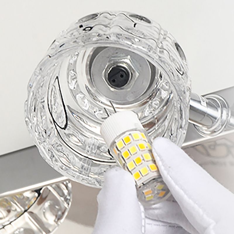 Makeup Mirror Light Modern Style Simple Stainless Steel Mirror Lamp Fixture for Bathroom