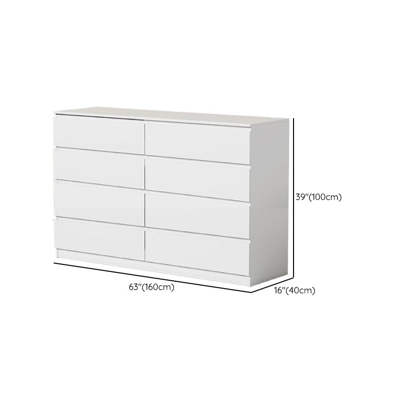 Ultra Modern Horizontal Double Dresser Wood Storage Chest Dresser for Bedroom