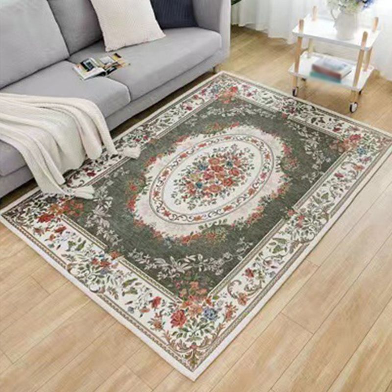 European Ethnic Style Rug Living Room Carpet Polyester Washable Area Rug