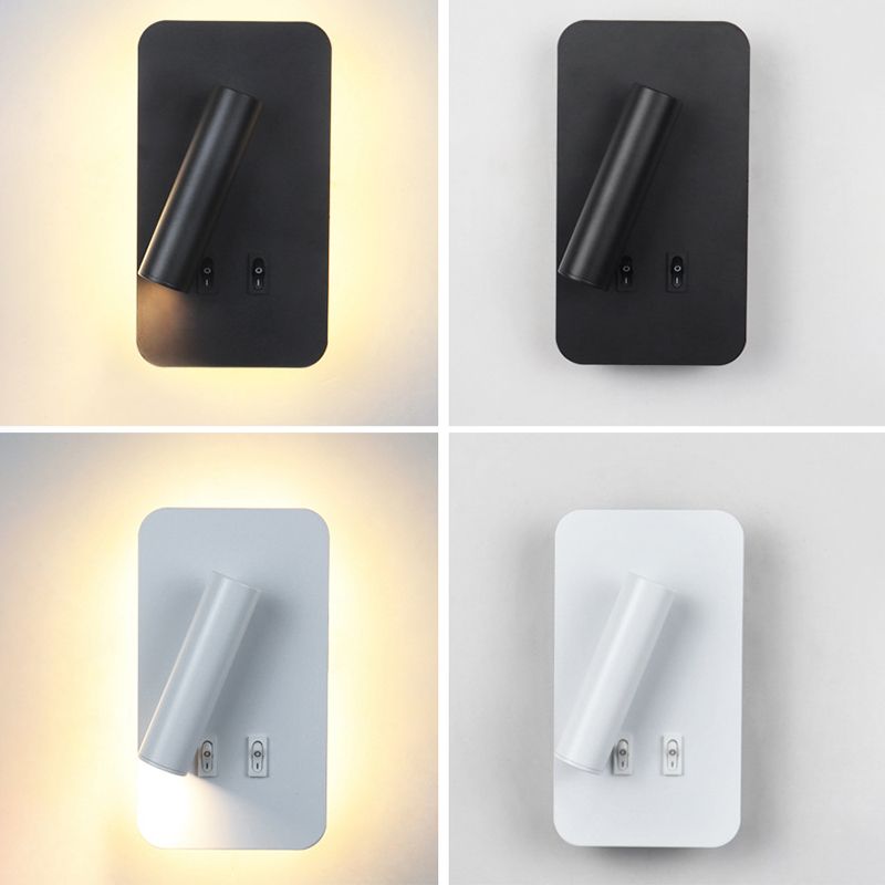 Aluminum Cylinderical Sconce Light Fixtures Modern Minimalist Style 2 Lights Wall Light