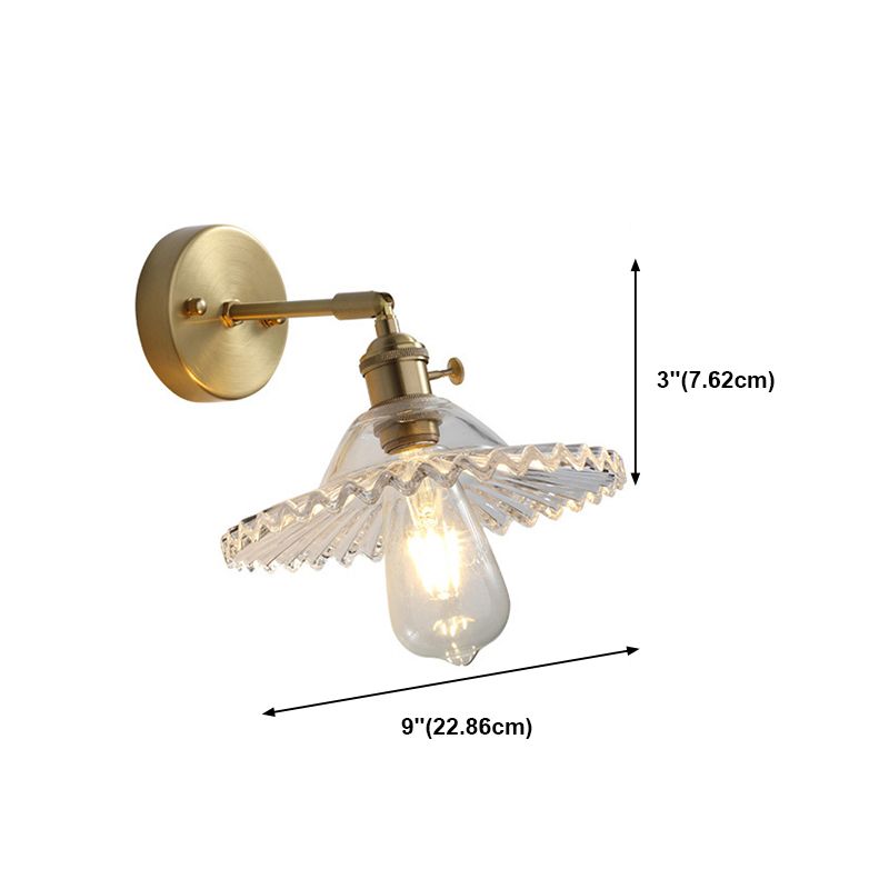 Glass Geometric Wall Sconces Industrial Style 1 Light Wall Mounted Lamps