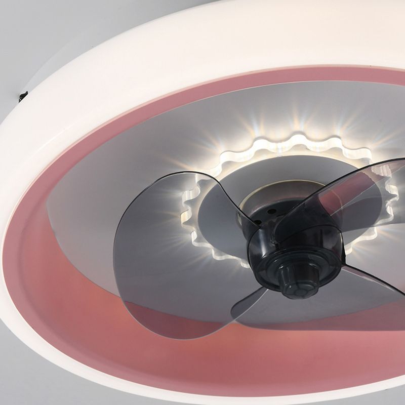 Modern Ceiling Fan Light LED Ceiling Mount Lamp with Acrylic Shade for Kid's Room