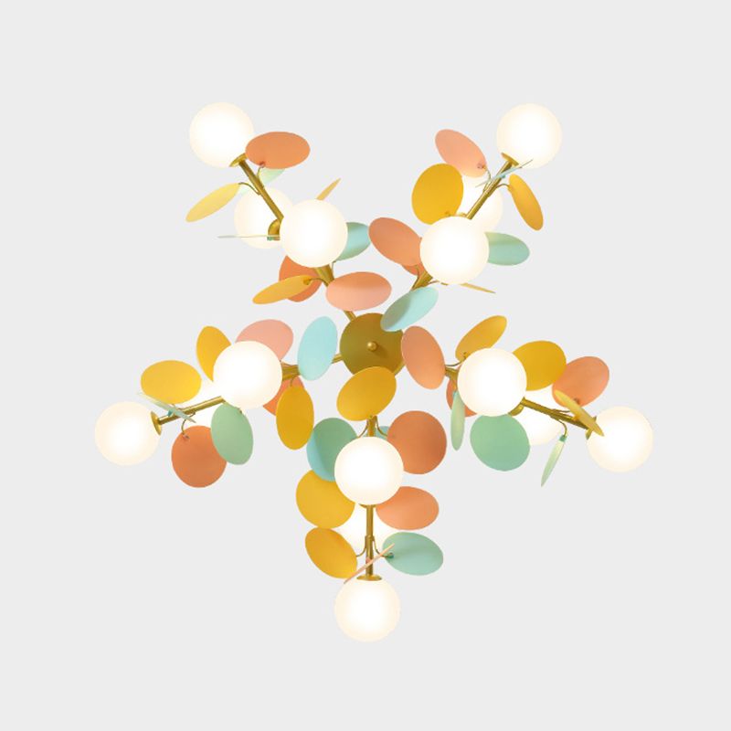 Balloon suspension des luminaires suspendus Cartoon Métallique Drop Pendant avec une teinte en verre pour la chambre