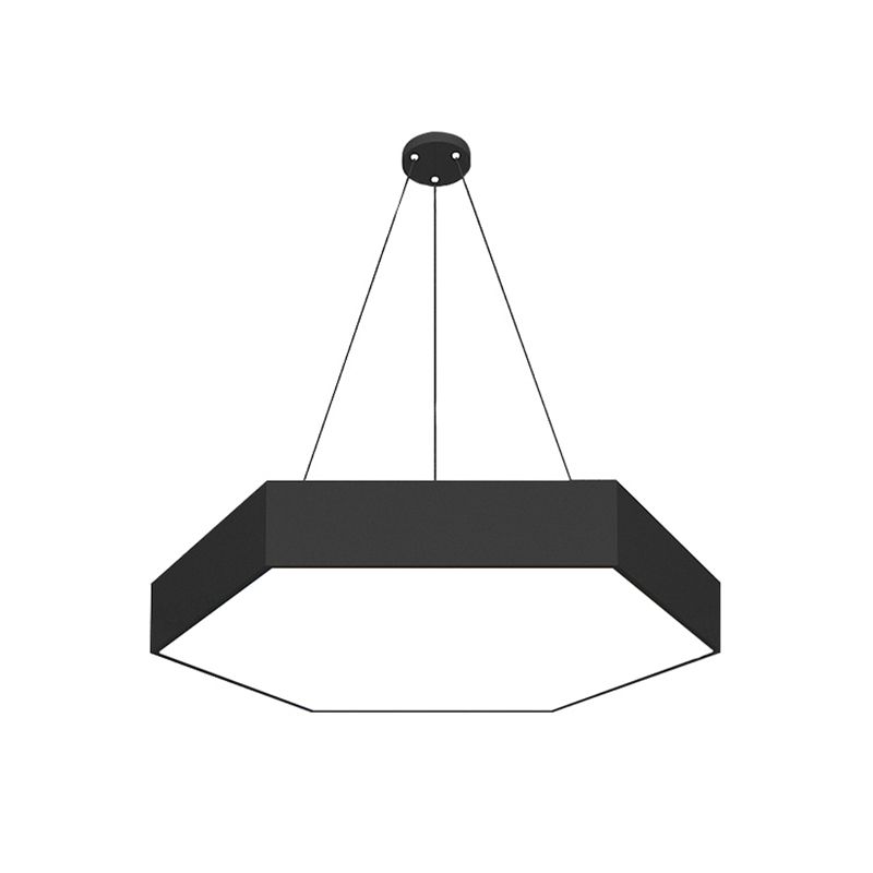 Lámpara colgante de comedor de comedor de panal de panal Contemporáneo LED colgante Luz de luz en negro, 18 "/23.5"/47 "l