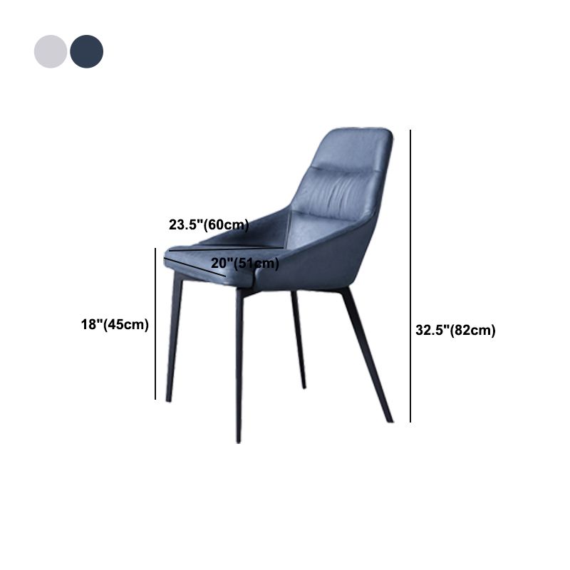 Minimalist Design Arm Solid Back Side Chairs Upholstered Side Chair