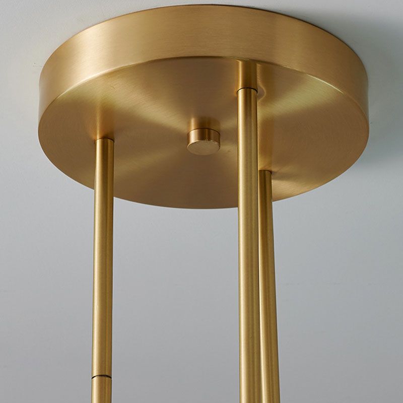 Stile moderno Opal Glass Orb Orbomone a sospensione in oro chiaro soggiorno lampadario