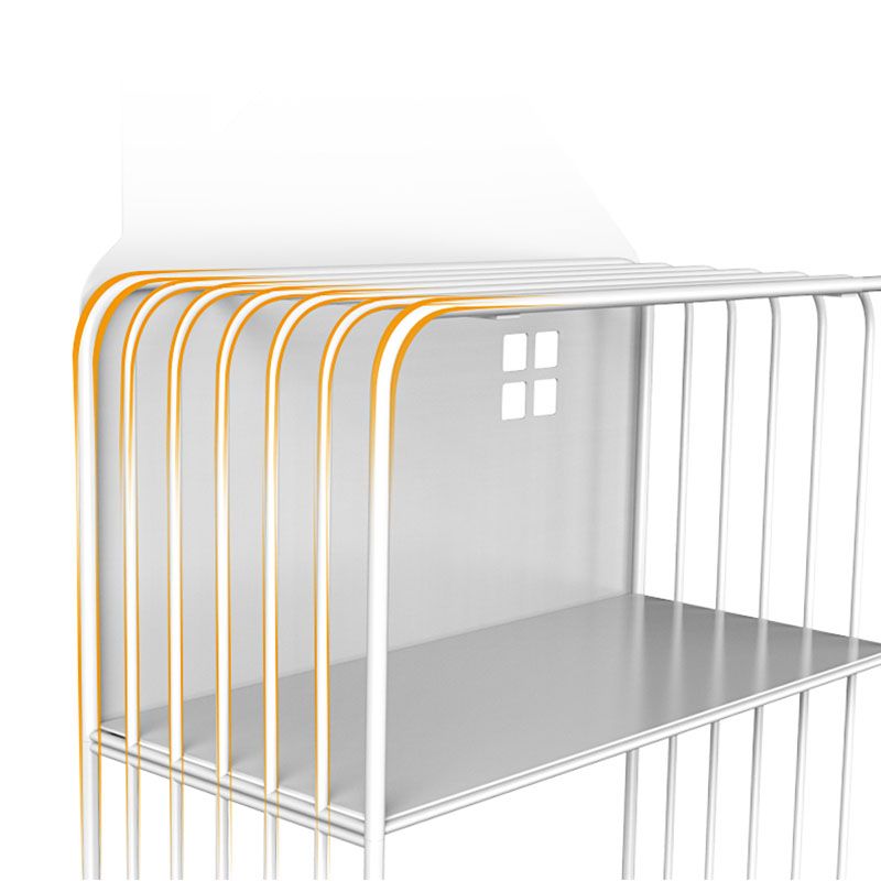 Geometry Metal Bookshelf Modern Open Storage Bookcase , 24" W / 11" D