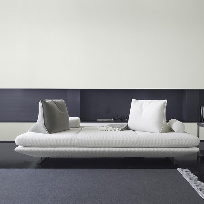 Contemporary Upholstered Solid Color Chaise Chair with Metal Legs