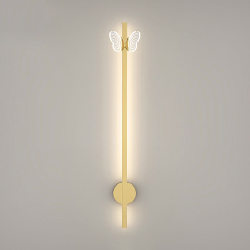 Strip Shape Wall Mount Light Butterfly LED Wall Light with Acrylic Shade for Bedroom