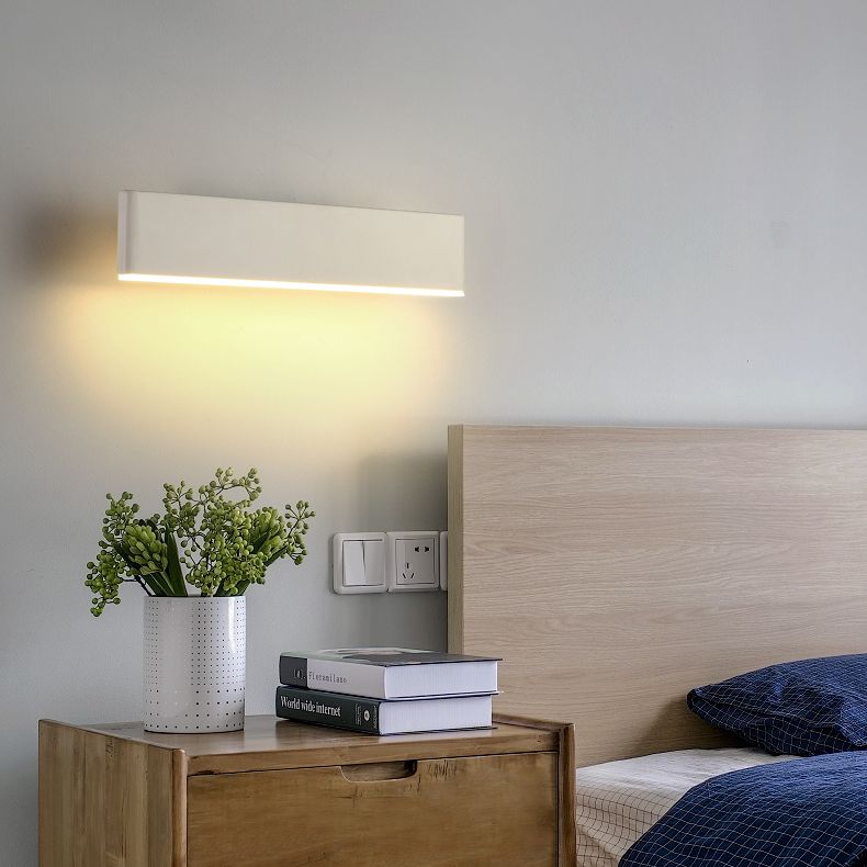 Luz de pared rotatable de hierro forjado de pared LED rectangular moderno moderno con sombra acrílica