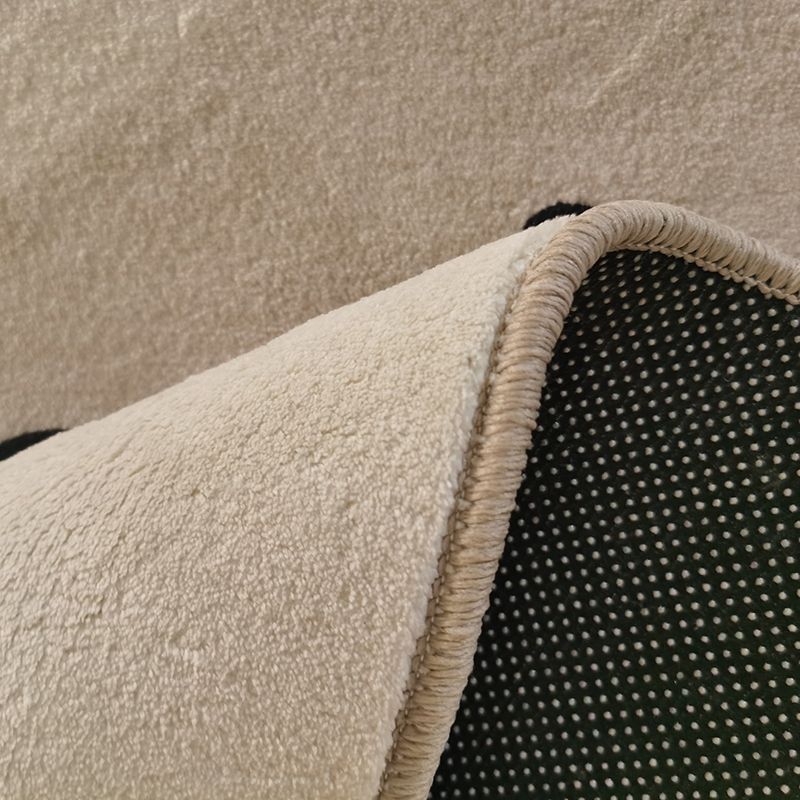 White Tone Modern Rug Polyester Carpet Abstract Lines Indoor Rug Non-Slip Backing for Living Room